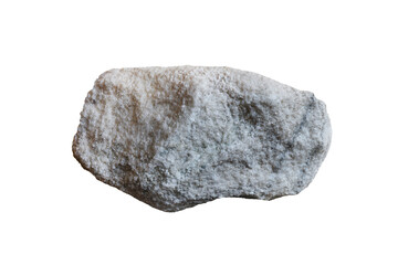 A perlite rock isolated on white background. Perlite is an amorphous volcanic glass that has a relatively high water content, typically formed by the hydration of obsidian.
