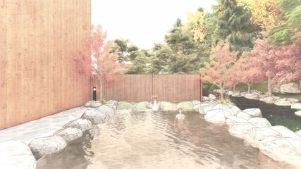 学校 集会場 体育館 コロナウィルス 感染症 ワクチン投与会場 イラスト49 Wall Mural 啓文 佐々木