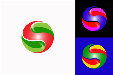 The letter S logo is simple but unique