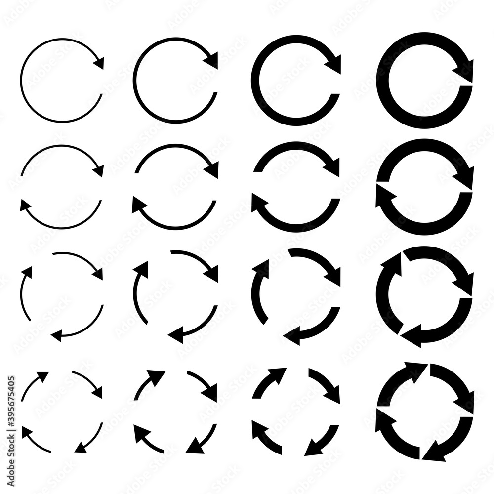Poster round shape. circular arrows. set arrow icon. process timeline chart. stock image. eps 10.