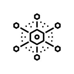 Black solid icon for connection