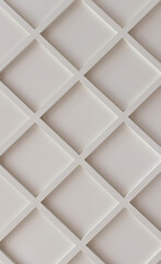 Texture white checkered lattice wall