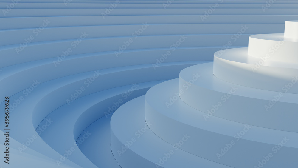 Poster abstract background with circles in waves