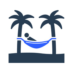Beach hammock icon