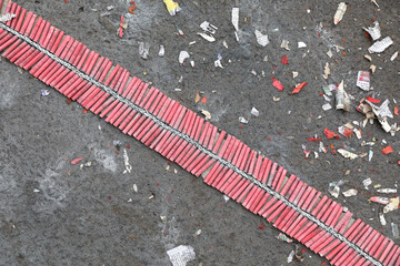 1000 Wala Garland Crackers during Diwali festival	
