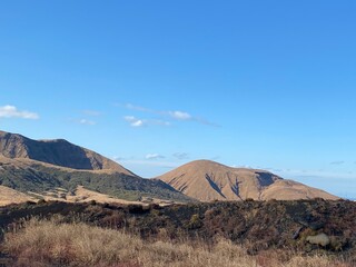 landscape with blue sky