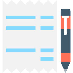 
Receipt Flat Vector Icon
