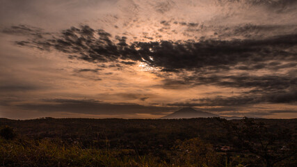 Beautiful cloudy sky at sunrise