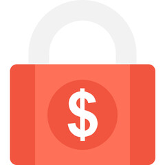 
Money Security Flat Vector Icon
