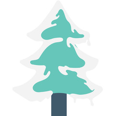 
Christmas Tree Flat Vector Icon
