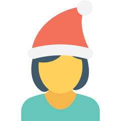 
Girl Flat Vector Icon 
