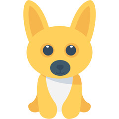 
Puppy Flat Vector Icon 
