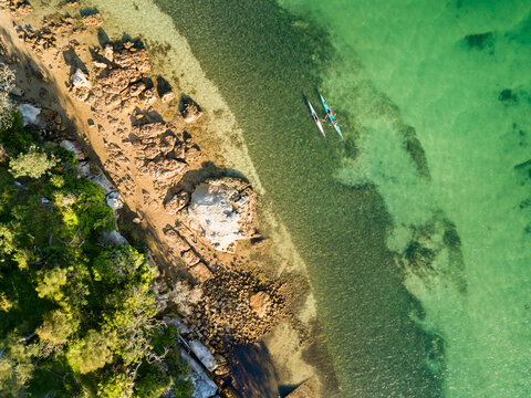 Kayak Couple Port Hacking River, Sydney, Austrlia