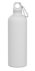 Clay render of metal water bottle isolated on white background - 3d illustration