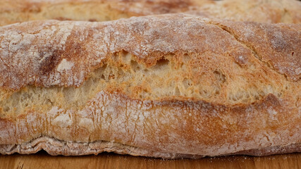 italian tradition bread ciabatta macro