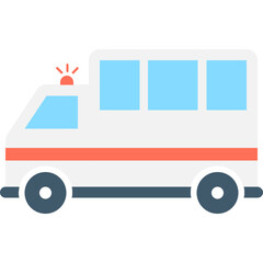 Fototapeta premium Ambulance Flat Vector Icon 