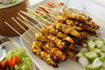 Famous Malaysian street food Satay