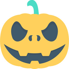 
Halloween pumpkin, flat design vector 
