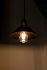 Lamp with a vintage incandescent lamp