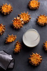 Traditional karelian, finnish, russian mini pies 