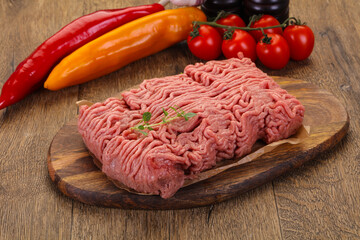 Raw turkey minced meat