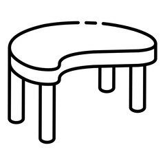 
Glyph isometric icon of cafe table, editable vector 
