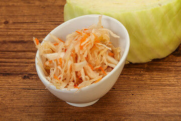 Pickled cabbage - sauerkraut in the bowl