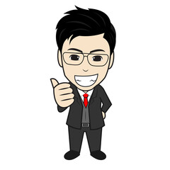 Business Man character design cartoon office people for corporate