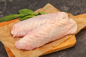 Raw turkey wings for cooking