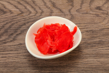 Asian cuisine marinated ginger root