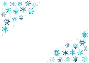 水彩　雪　結晶　冬　フレーム　背景　壁紙