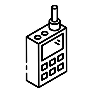 
Glyph Isometric Icon Of Walkie Talkie In Modern Design
