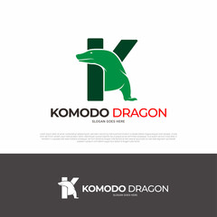 komodo dragon animal logo design