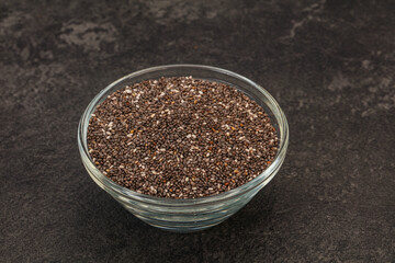 Seasoning chia seeds in the bowl