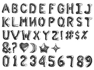 Holiday balloon letters and numbers, balloons for Christmas or birthday