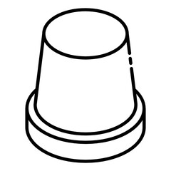 
Glyph isometric icon of siren, emergency alarm 
