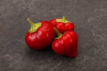 Red hot spicy cherry pepper