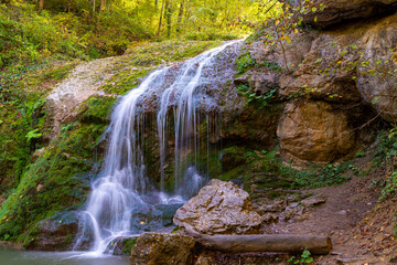 Rufabgo waterfall Noise, Northern Caucasus, Russia.