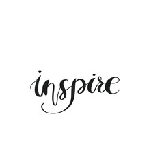 Inspire Isolated On A White Background Hand Drawn Illustration