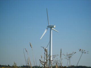 wind turbine in the wind