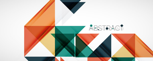 Set of vector triangle geometric backgrounds. Vector illustration for covers, banners, flyers and posters and other designs