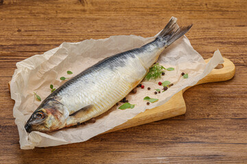 Salted Herring fish with pepper