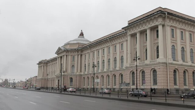 Repin Academy of arts in cloudy weather
