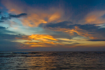 Sunset on the Indian ocean Sri Lanka Hikkaduwa