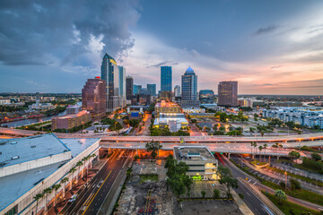 Tampa Florida Skyline - obrazy, fototapety, plakaty