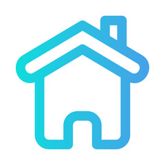 Home Page icon vector illustration in gradient style for any projects