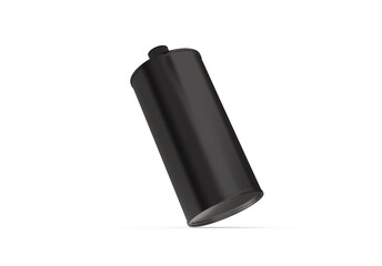 Black tube tin can packaging mockup for olive oil, 3d illustration