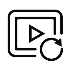 repeat icon vector, icon premium