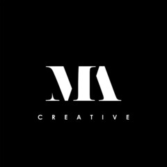 MA Letter Initial Logo Design Template Vector Illustration