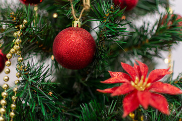 Fototapeta na wymiar merry Christmas. Christmas decorations close-up. copy space